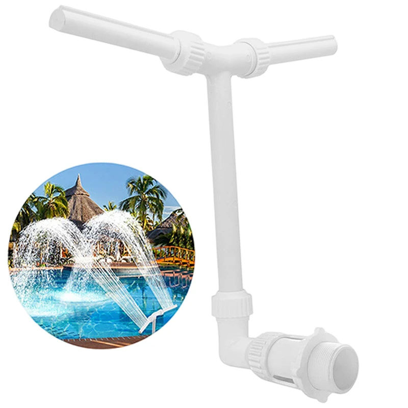

Pool Fountain for Above and In-Ground Pools, Adjustable Dual Spray Waterfall Sprinkler Cooler for Pool, Swimming Pool Spa Water