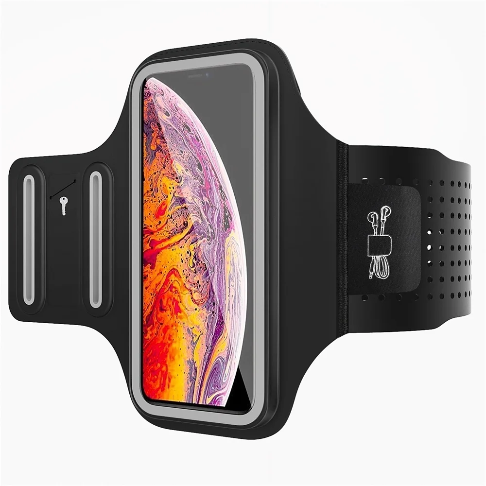 

3D Cellphone Running Armband,Water Resistant Phone Case Pouch with Key Holder for Gym Jog Fitness Workout iPhone 11/11 Pro