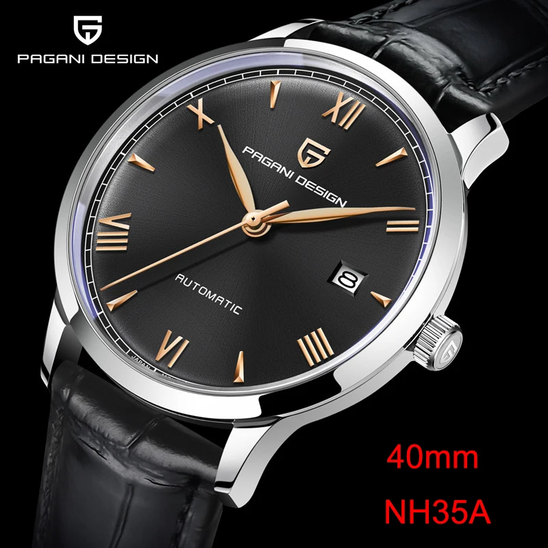 PAGANI DESIGN 2023 New Men's Mechanical Watch NH35A Stainless Steel Sapphire Luxury Business Waterproof Wristwatch Reloj Hombre enlarge