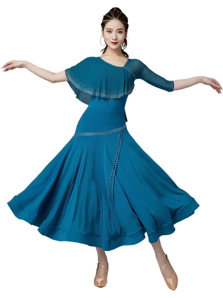 Новинка 2024 года платье для бальных танцев соревнований вальса стандартных