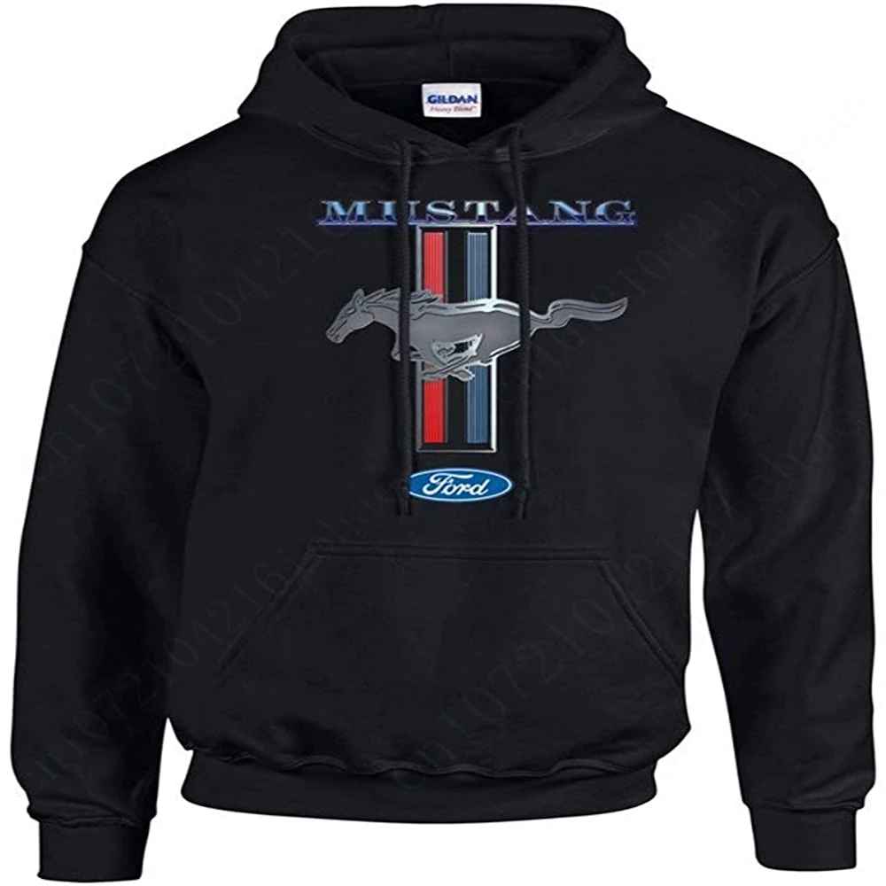 

Mustang Casual Sweatshirt Unisex Clothing Anime Hoodies For Men Women Solid Color Essentials Pullover Harajuku Zip Hoodies Top