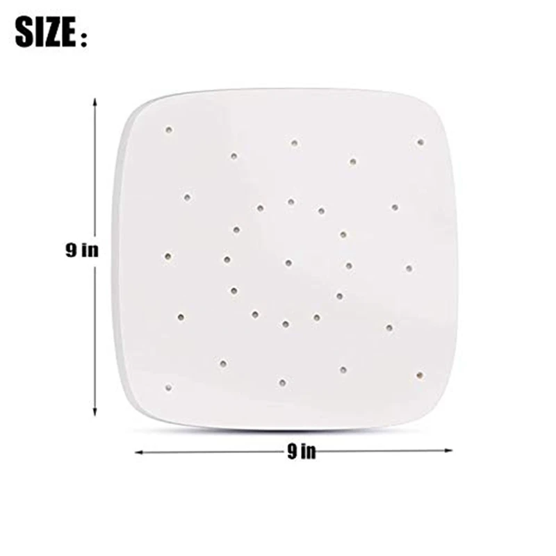 200 шт. квадратные 9-дюймовые перфорированные пергаментные вкладыши для выпечки