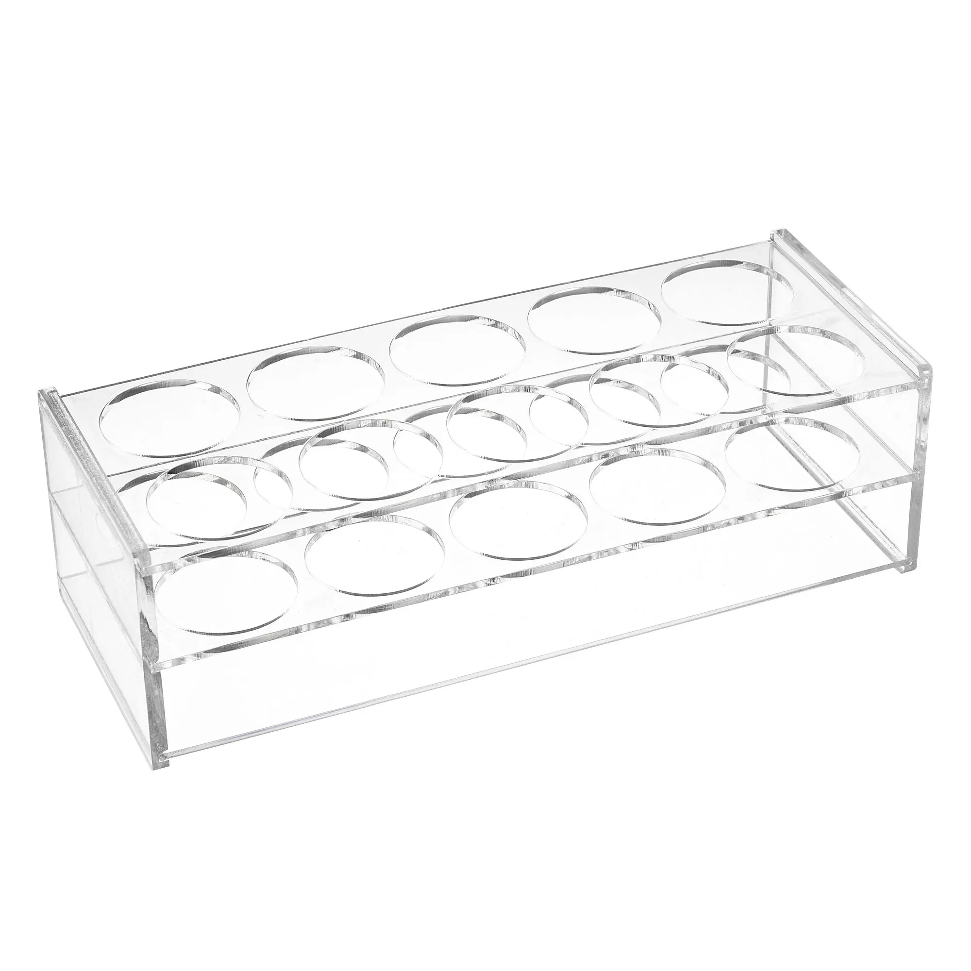 Uxcell Test Tube Rack Holder 40mm Hole Diameter 10-Well Acrylic Clear for Lab 100ml | Other Tool Parts