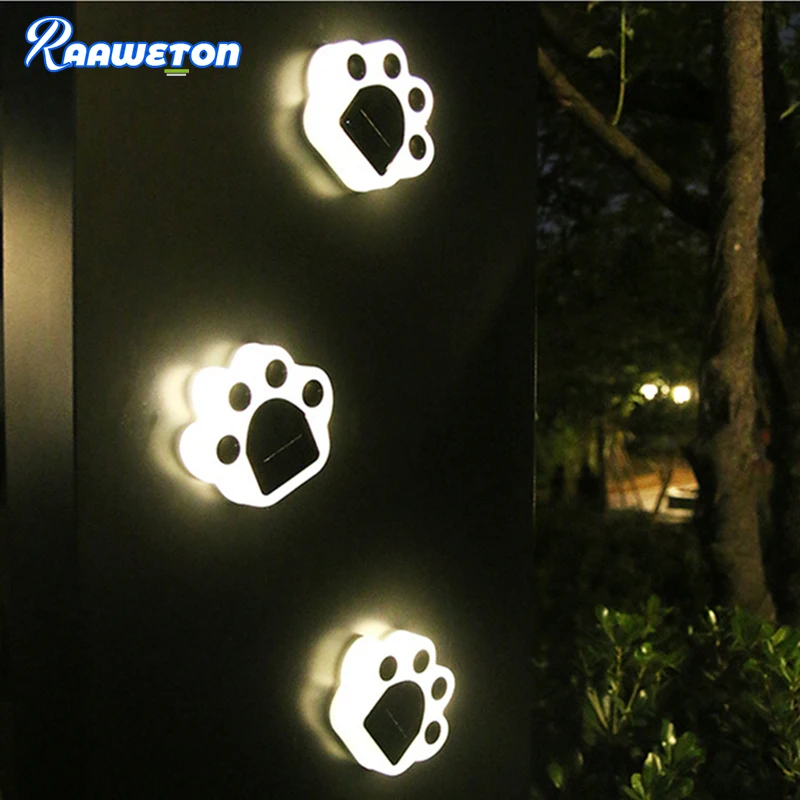 

Светодиодный настенный светильник на солнечной батарее, уличная водонепроницаемая лампа для следов, освещение для балкона, дорожек, детски...