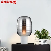 aosong nordic table light contemporary simple glass desk lamp led home decorative living room bedroom