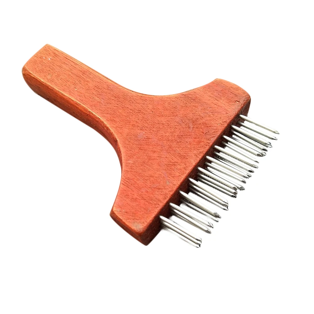 

Stainless Steel Needle Non Slip Cooking Professional Meat Tenderizer Pounder Sharp With Wooden Handle Dinner Beaf Steak Kitchen