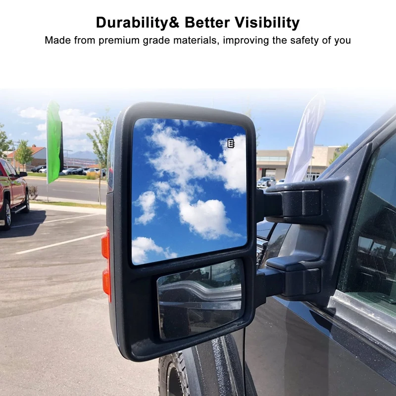 

1 Pair Mirror Lens Heated Mirror Glass With Backing For Dodge RAM 1500 2500 3500 2009-2020 68067726AA/68067727AA