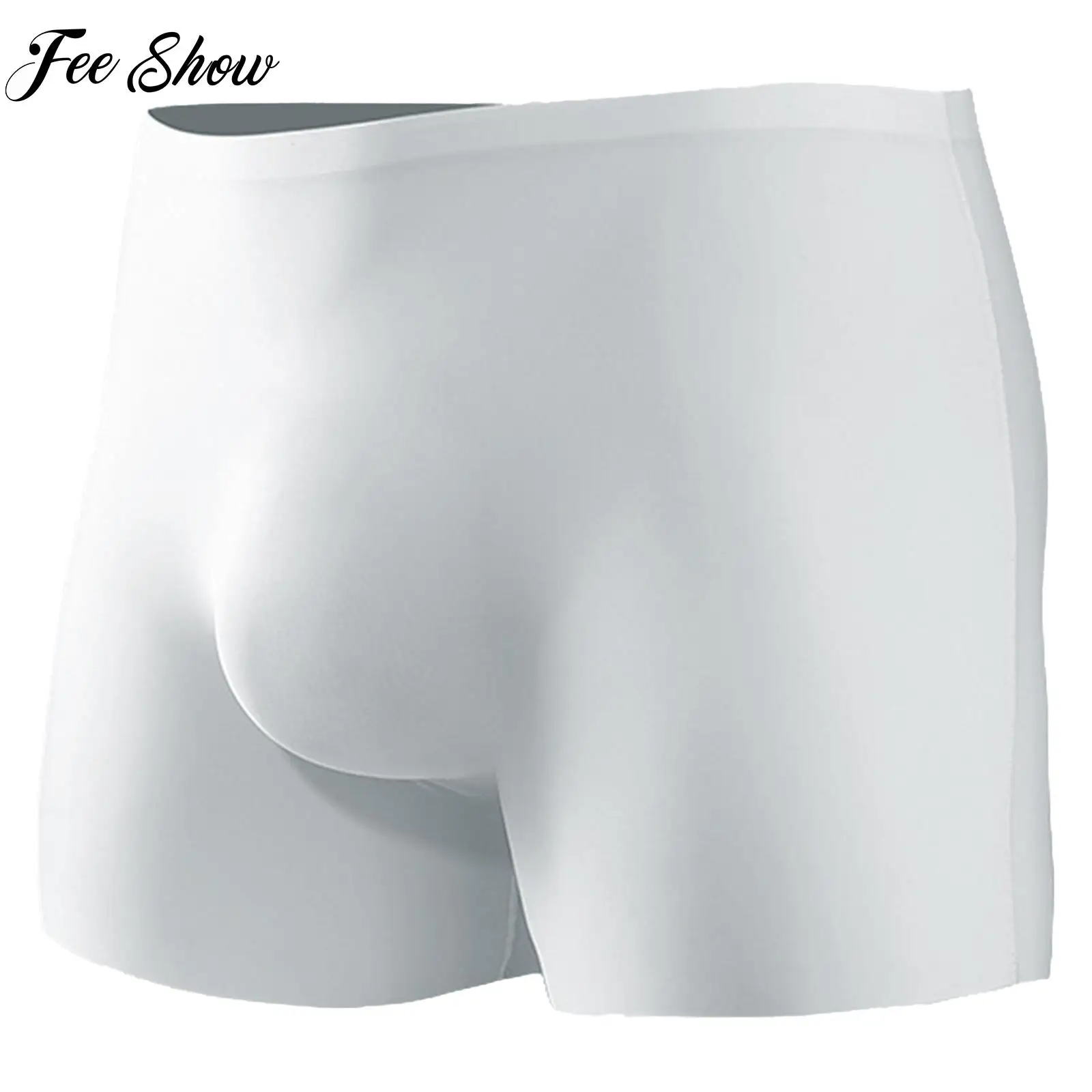 

Men Smooth Breathable Boyshorts Boxers Underwear Full Coverage Seamless Panties Cooling Boxer Brief Man Sport Bottoms Underpants