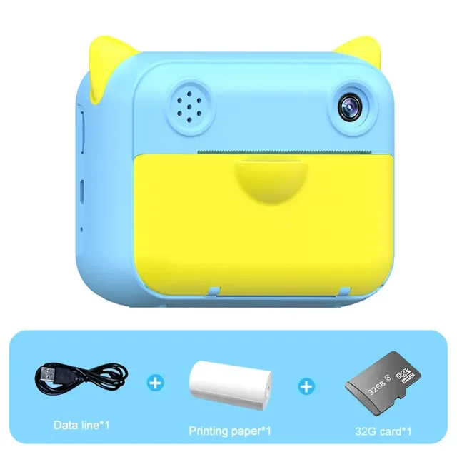 

1080P Children Thermal Printing Camera 2.4inch 12MP Photo Video Digital Cameras Kids Instant Print Camera Toy Birthday Gifts