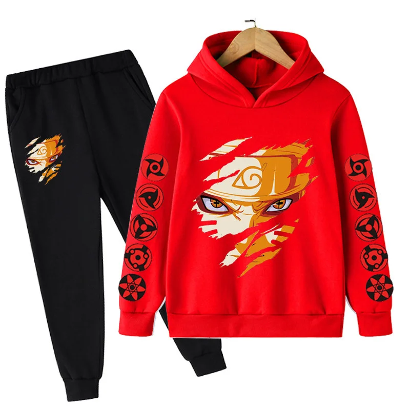 Детские толстовки с капюшоном narutoe весенне-зимние брюки костюмы наряды для