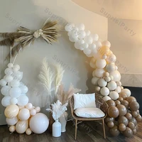 113pcs blush nude boho balloons garland wedding decoration doubled apricot coffee balloon birthday party valentines day decor