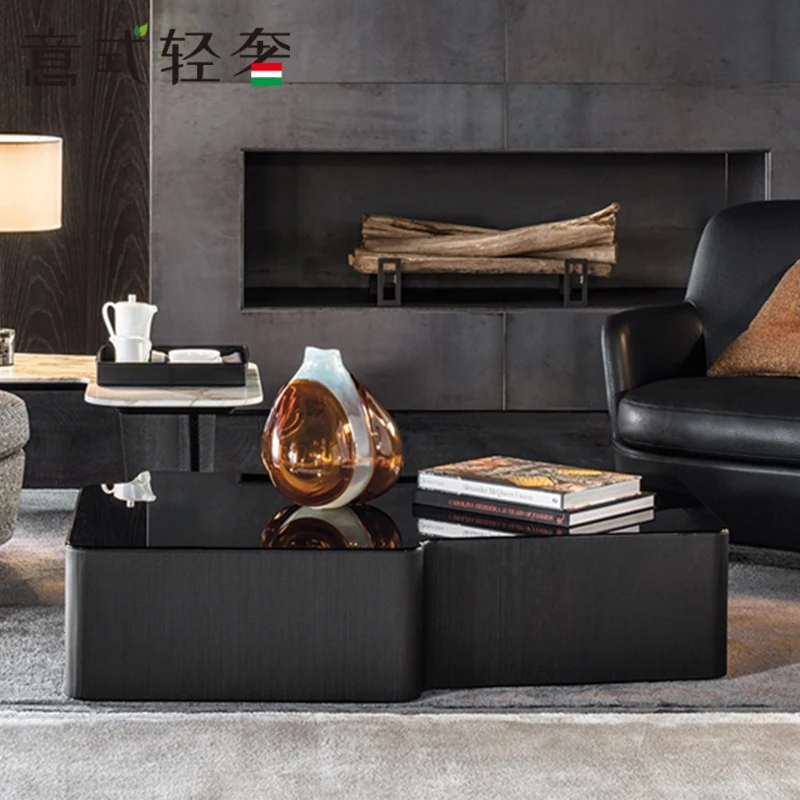 

Luxury high-end luxury goods customized reproduction living room oak shaped coffee table coffee table