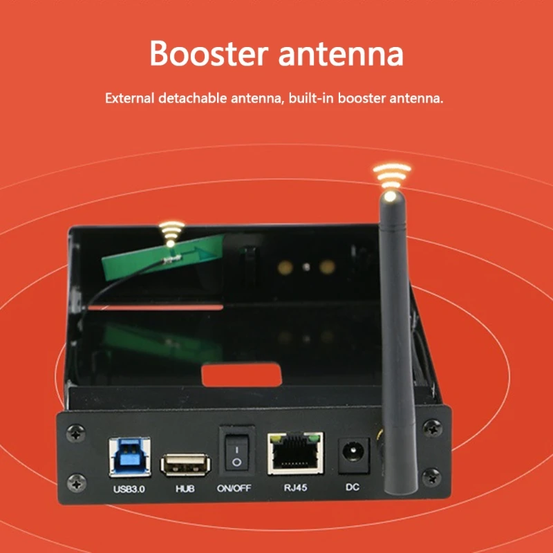 Портативный 3 5-дюймовый HDD SSD-корпус USB3.0 Rj45 Ethernet NAS Сетевой сервер потоковой