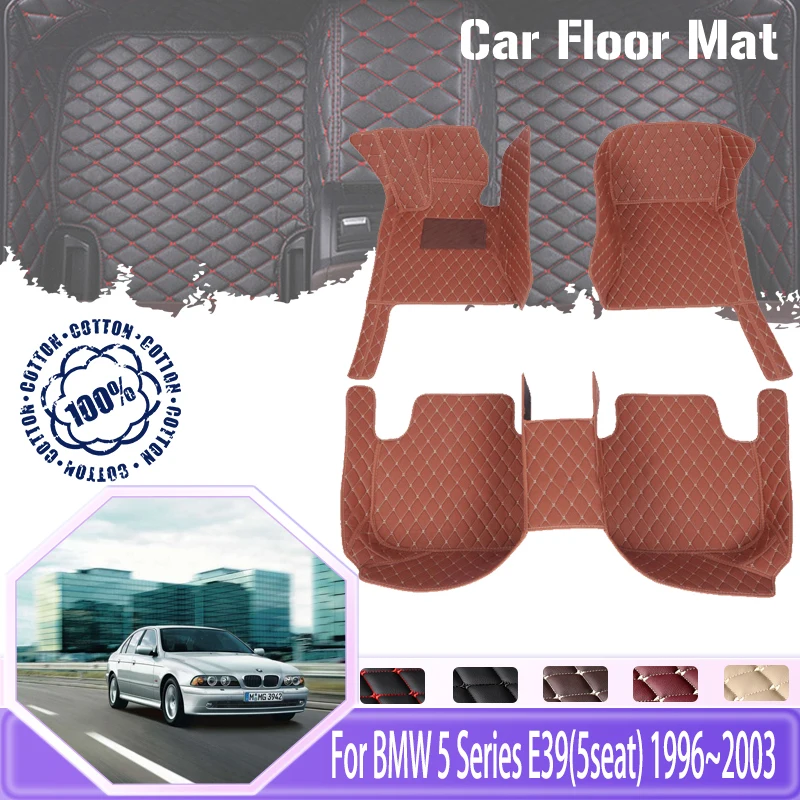 

Car Floor Mat For BMW 5 Series E39 1996~2003 5seat Sedan Leather Mat Floors Cover Carpet Auto Accessory Car Accessories Interior