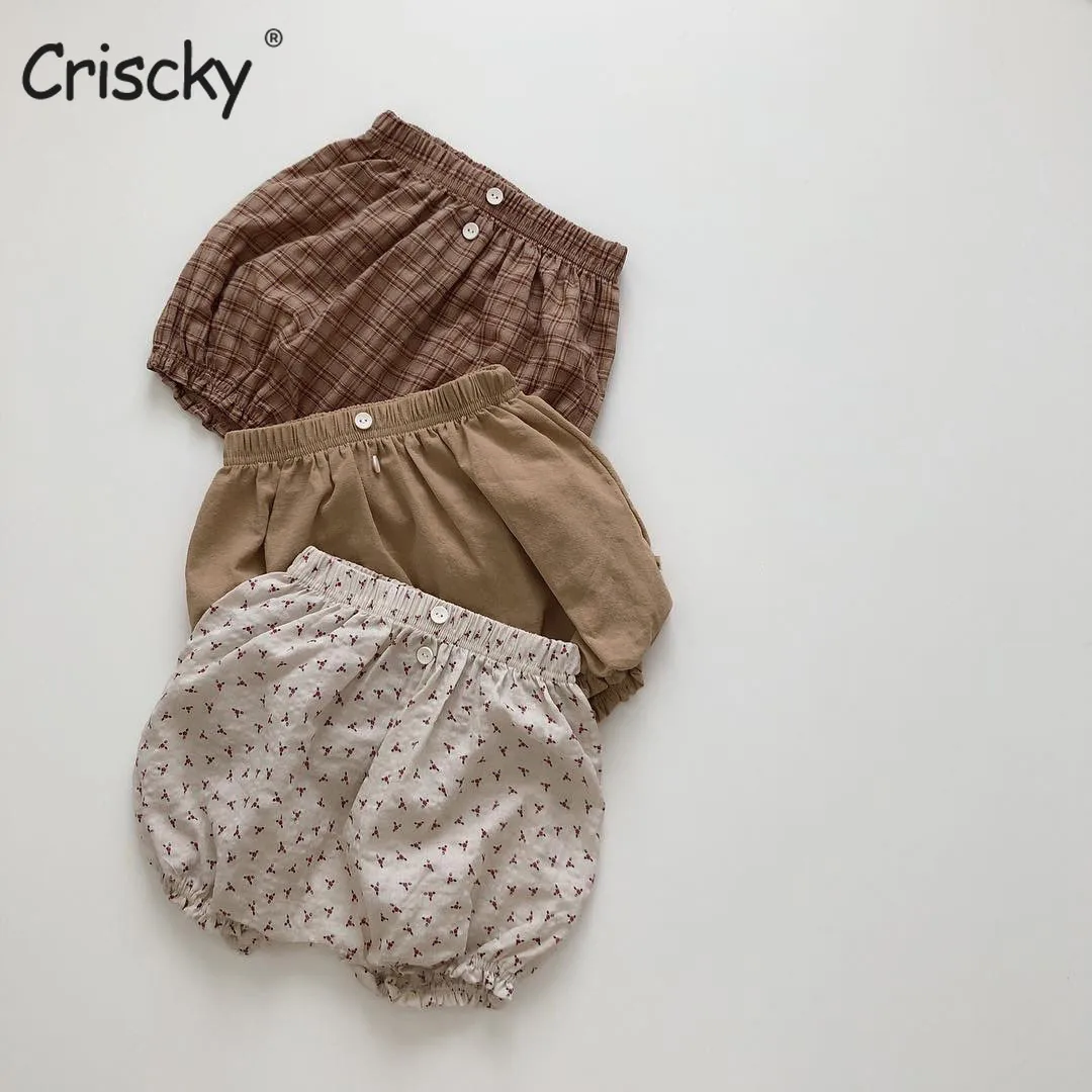 

Criscky Newborn Baby Shorts Linen Cotton Infant Bloomer Kids Short Pants Toddler Girls Clothing Soft Breathable Child