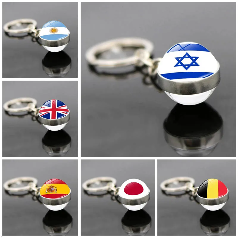 Брелок для ключей с двухсторонним флагом модная женская бижутерия в виде