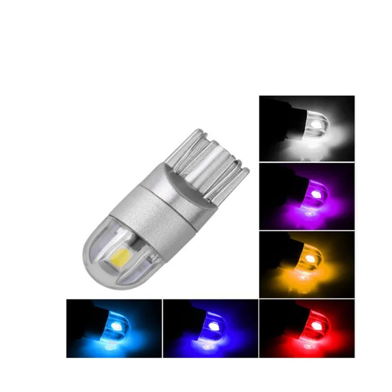 

100pcs T10 12v W5W LED Car Bulbs 3030 Chips 194 168 501 Interior Lighting Instrument Lights License Plate Lights 5w