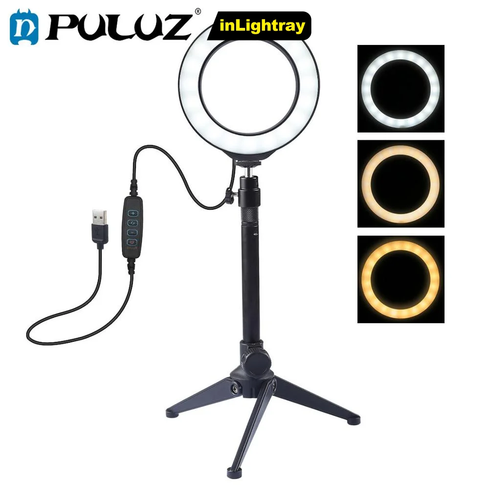 

Кольцевой светодиодный светильник для селфи PULUZ, 4,7/6,2 дюйма, 3 режима