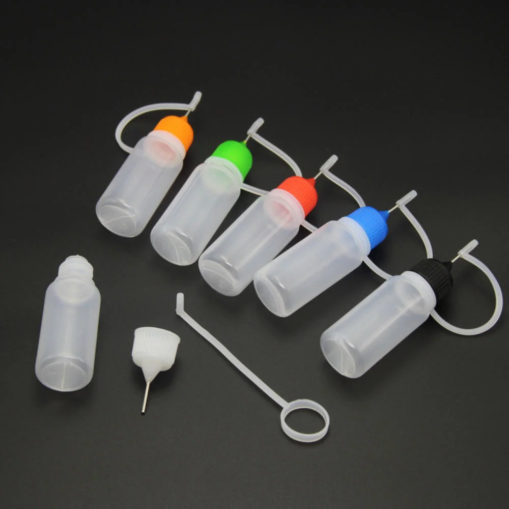 

5pcs Plastic Squeezable Needle Bottles Eye Liquid Dropper Sample Drop Can Be Glue Applicator Refillable 10ml Mini Soft Bottle