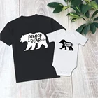 Семейная рубашка с медведем, рубашки с медведем, боди Мишка для малышей, семейные подходящие футболки, топы для папы и ребенка, детская одежда