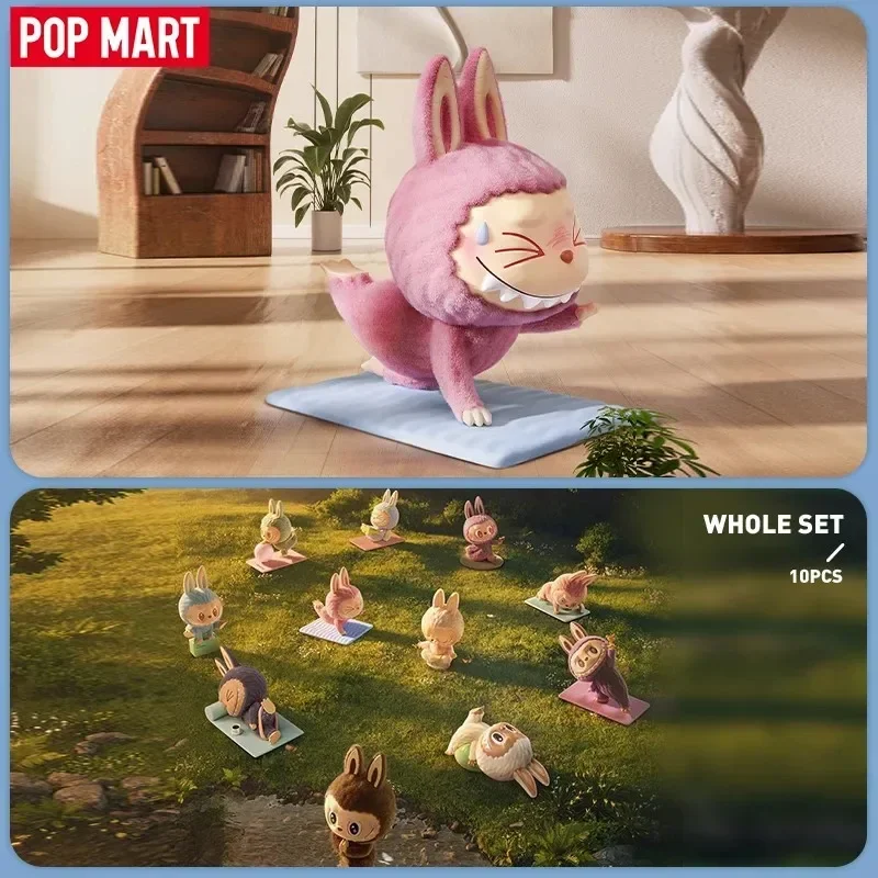 Фото POP MART LABUBU THE MONSTERS Серия Lazy Yoga: Загадочная коробка-сюрприз, оригинальная коллекционная фигурка, игрушка-сюрприз, аниме-фигурка, настольное украшение, модель №2
