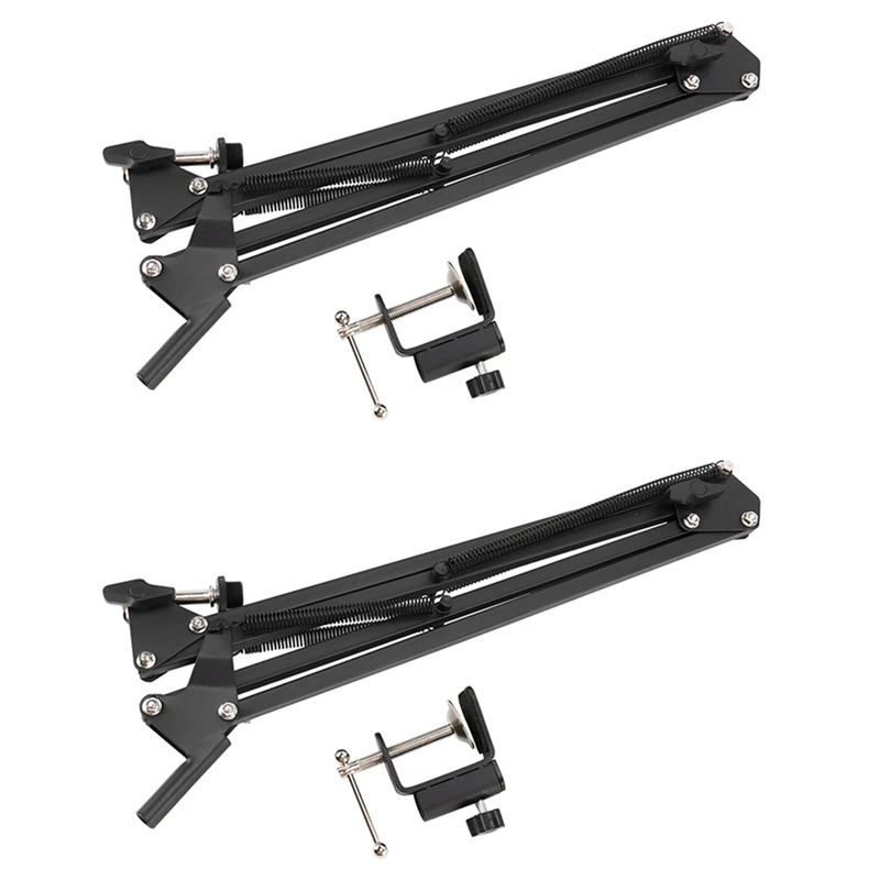 

2X Pro Desktop Microphone Holder Suspension Scissor Arm Microphone Stand Table Mounting Clamp For Samson Blue Yeti