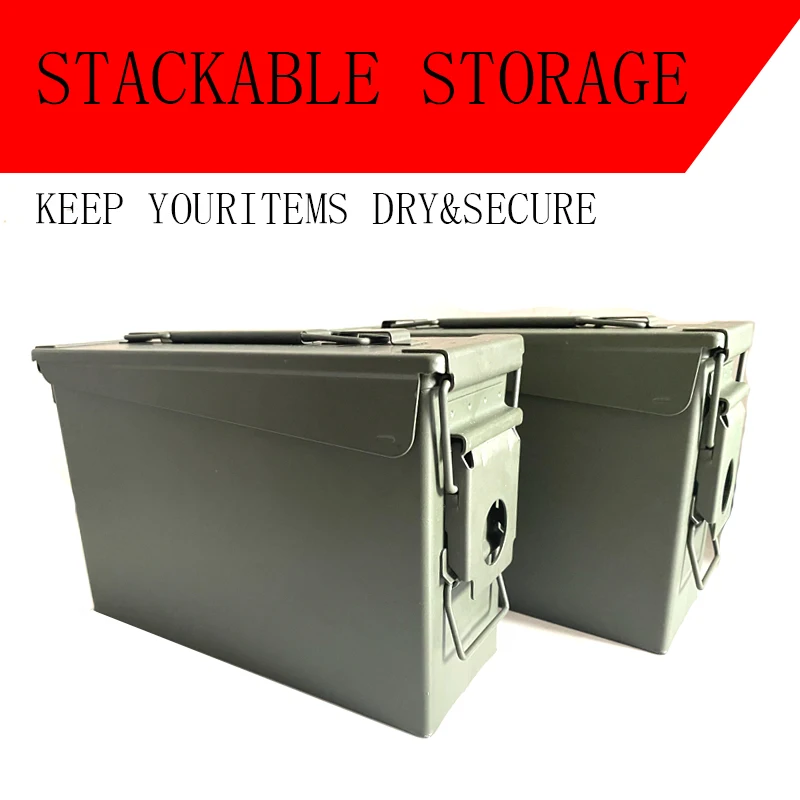 

Железный футляр для патронов, водонепроницаемый и влагостойкий, хранение боеприпасов