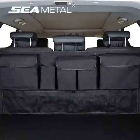 Органайзер для автомобильного багажника, подвесная шкатулка с 9 карманами из ткани Оксфорд, универсальный карман для хранения игрушек и еды