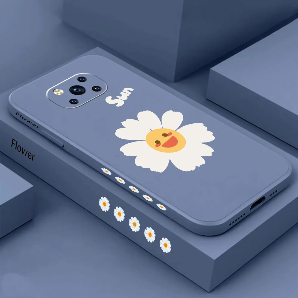 

Smile Happy Daisies Flower Phone Case For Xiaomi Mi Poco M4 M3 X3 X2 F3 GT CC9 CC9E 8 6X 9 A3 A2 Mix X4 X3 X2 X2S Pro Lite Cover