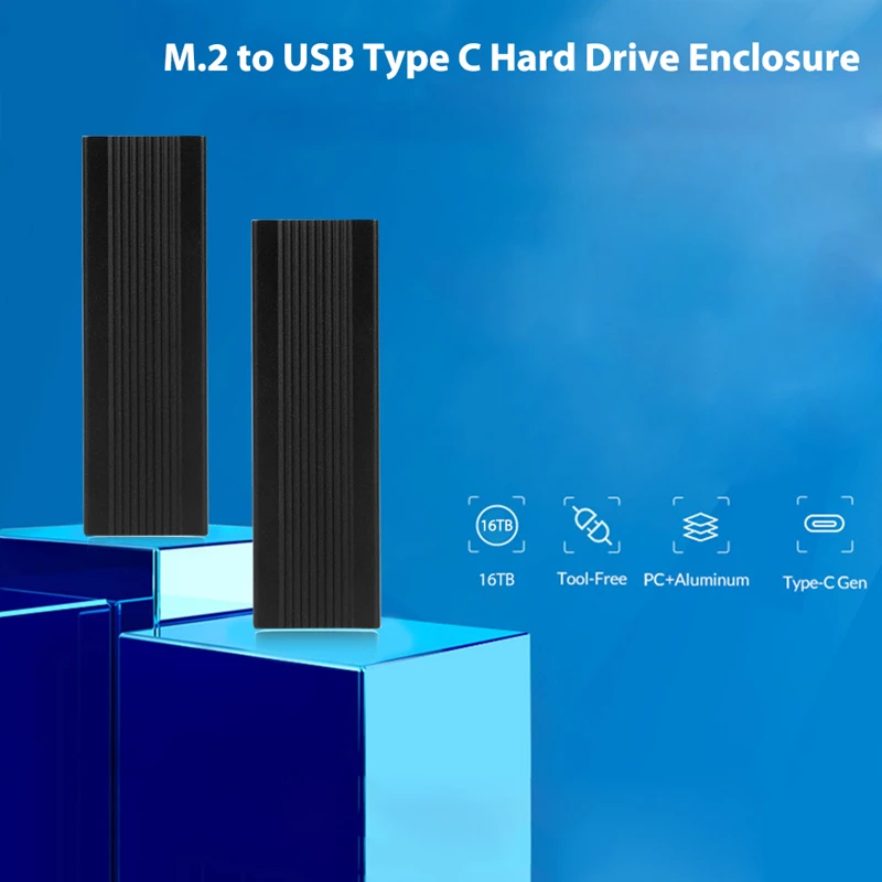 10 Гбит/с M.2 NVME SSD на USB 3.1 чехол M2 NVMe Box двойной протокол PCIe NGFF SATA Type-A Type-C кабель