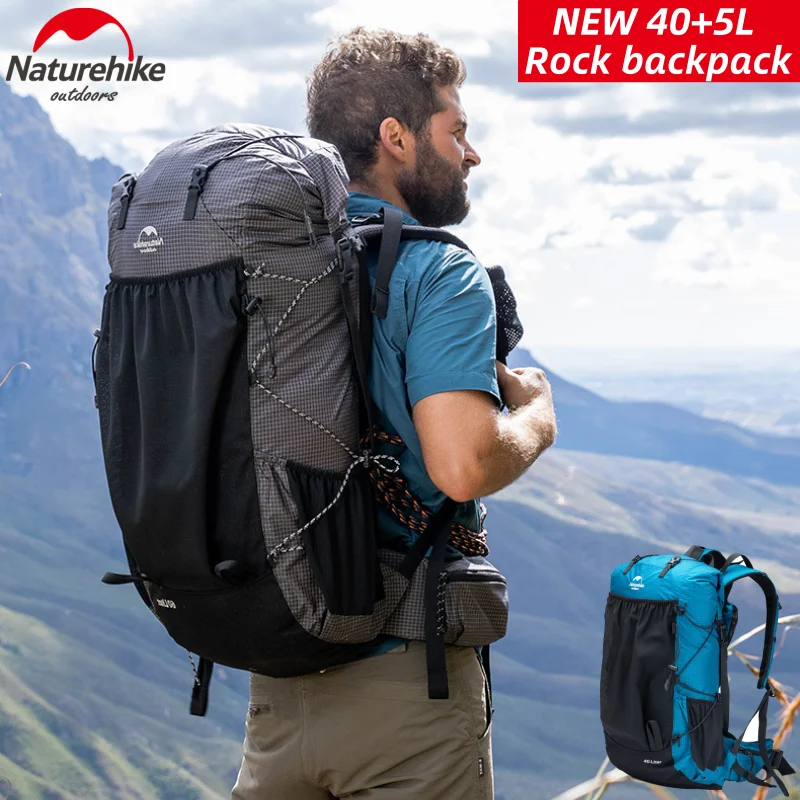 Naturehike 2022 Upgrade 60+5 Large Capacity Hiking Backpacks Ultralight Camping Rainproof Aluminum Alloy Frame With Rain Cover