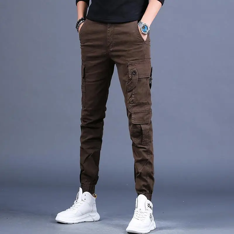

2022 Men's Joggers Trousers Breathable Jogging Pants Casual Skinny Bottoms Leggings Fitness Casual Long Straight Cargo Pants S2