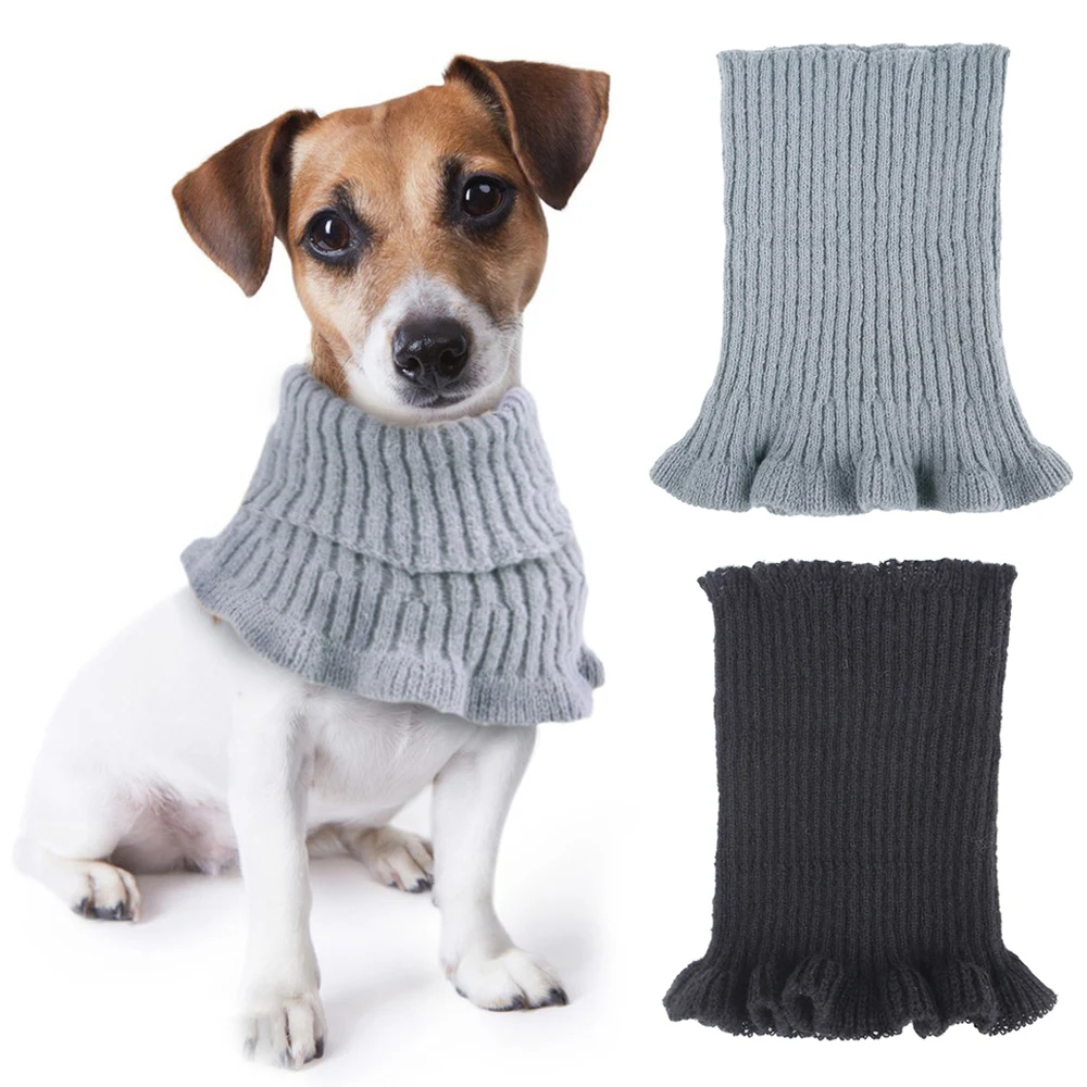 

New Cotton Knitted Winter Warmer Dogs Scarf Outdoor Windproof Neck Ear Keep Warmer High Elastic Dog Headband Soft Pets Supplies
