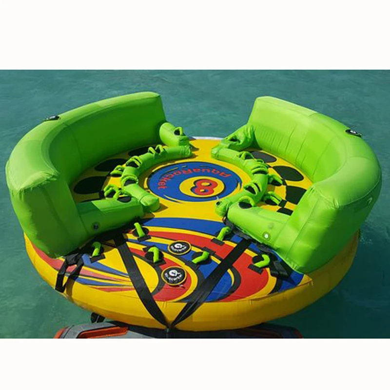 

Commercial Grade Inflatable Towable Rotating Sofa Ride for Max 8 People/New Inflatable Water Ski Towable Tube Crazy Aqua ROCKET