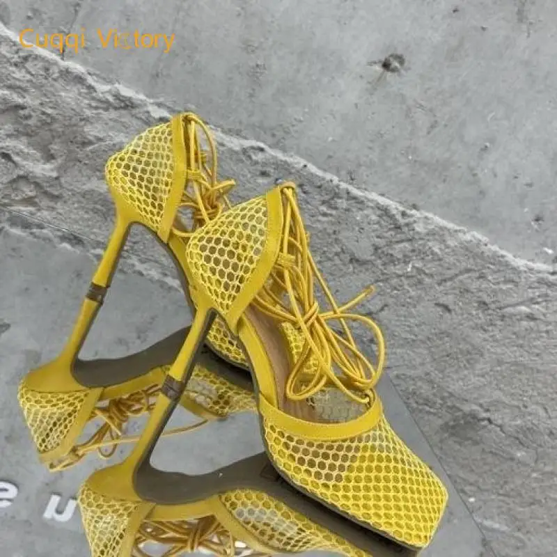 

2022 New Women Gladiator High Sandals Open Toe Lace Up Cross Strappy Sandals Women High Heels Fashion Sexy Shoes
