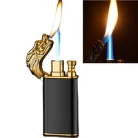 new faucet lighter metal material double fire conversion butane gas windproof cigarette lighter cigar accessories small gift