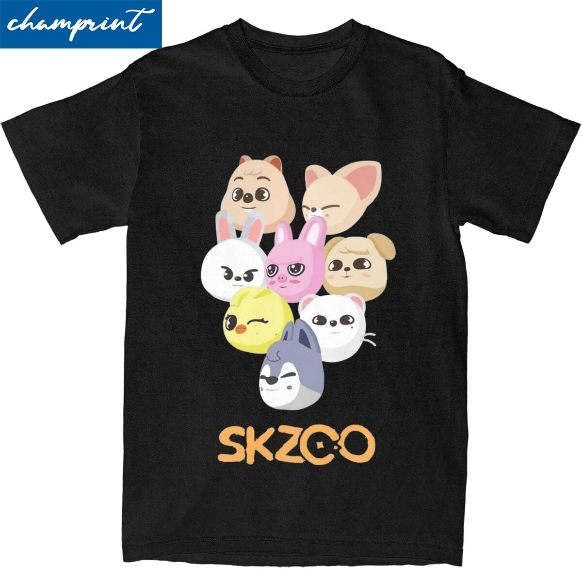 Футболка с коротким рукавом и круглым вырезом из чистого хлопка