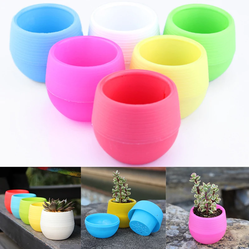 

7*7cm Mini Plant Flower Pot Automatic Lazy Water Absorbing Pot Succulent Pot