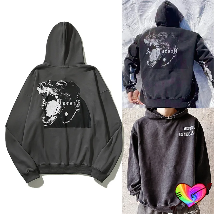 Флисовая Толстовка с логотипом Askyurself Dog 2022FW для мужчин и женщин мужская толстовка