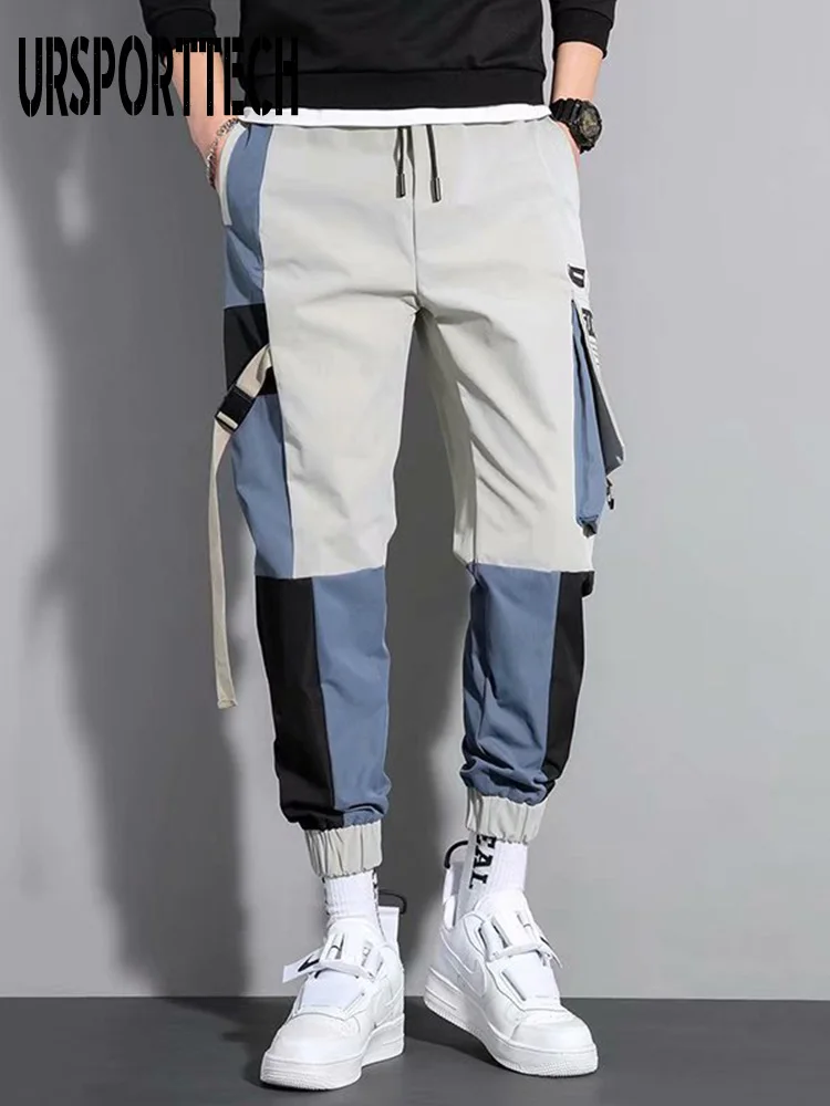 

URSPORTTECH Joggers Pant Cargo Pants Men Sport Trousers Hip Hop Techwear Streetwear Trousers Sweatpants Men Trousers Harem Pants