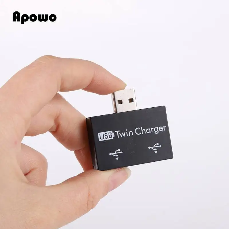 

USB2.0 Male to Twin Charger Dual 2 Port USB Splitter Hub Adapter Converter Charging USB Wire Plug for Laptop PC CN(Origin)