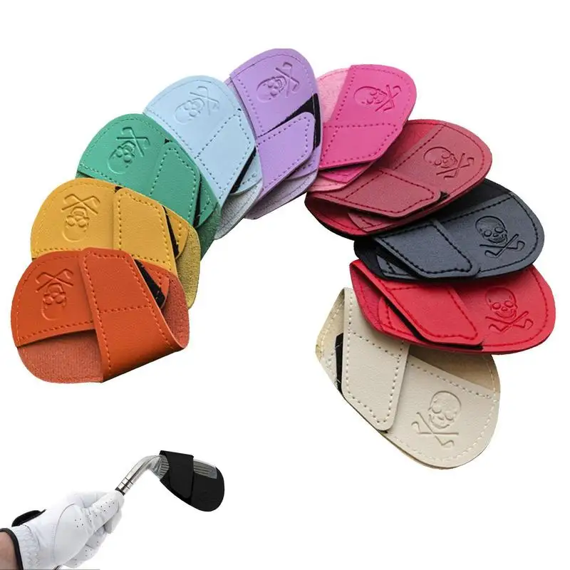 

10PCS Golf Iron Head Covers Club Headcover Magnetic Or Magic Type,Waterproof Golf Iron Club Set Universal Iron Club Headcovers