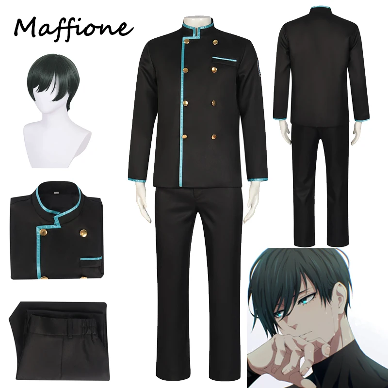 

Anime BLUE LOCK Rin Itoshi Cosplay Men Costume Outfits Pants Tops Coat Wigs Set Clothing Male Halloween Carnival Party Suit