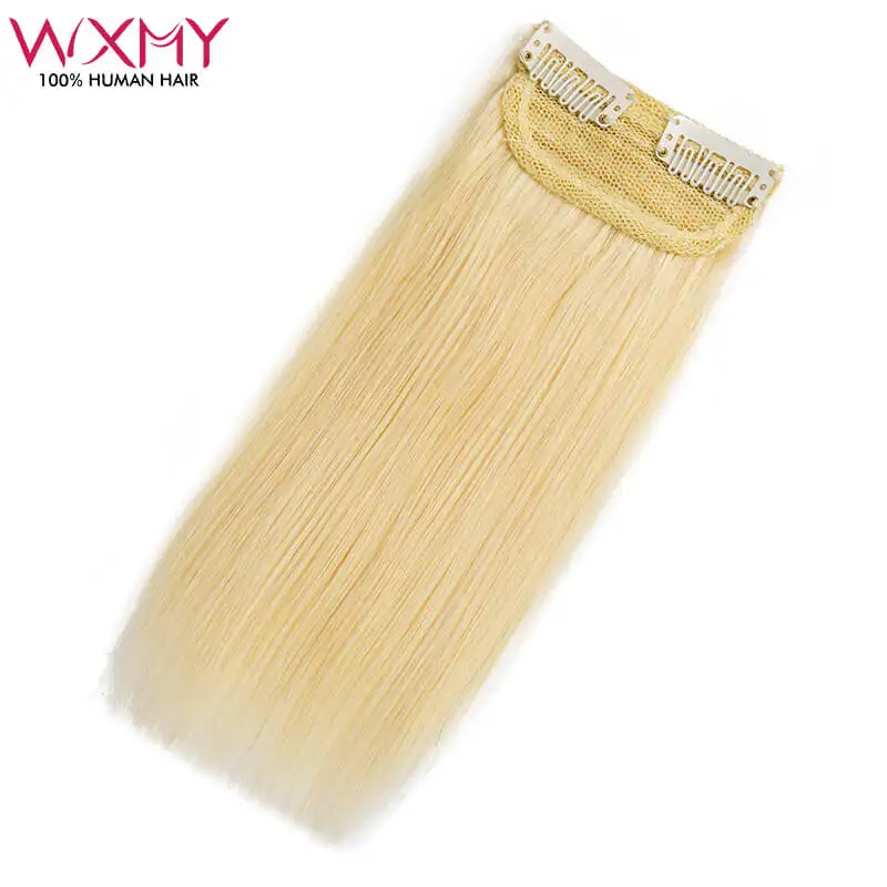 Прямые прямые накладные волосы Remy человеческие 2 заколки шиньон WXMY натуральные