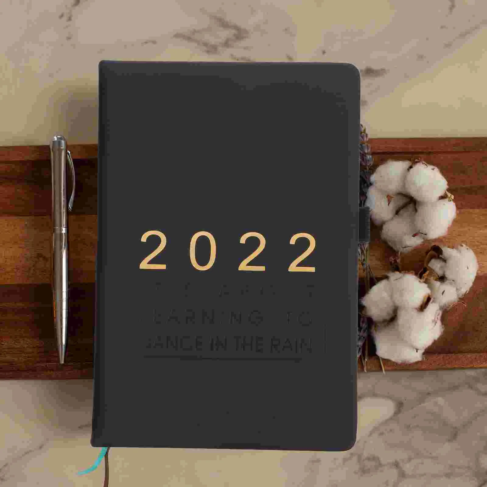 

1pc 2022 Writing Notebook Plan Book Diary Notepad Portable Writing Planner