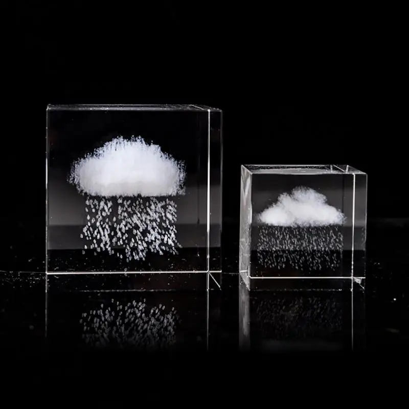 

Raining Cloud Crystal Cube Crafts Decorations Couple Birthday Gifts Raining Clouds Transparent Healing Decompression Home Decora
