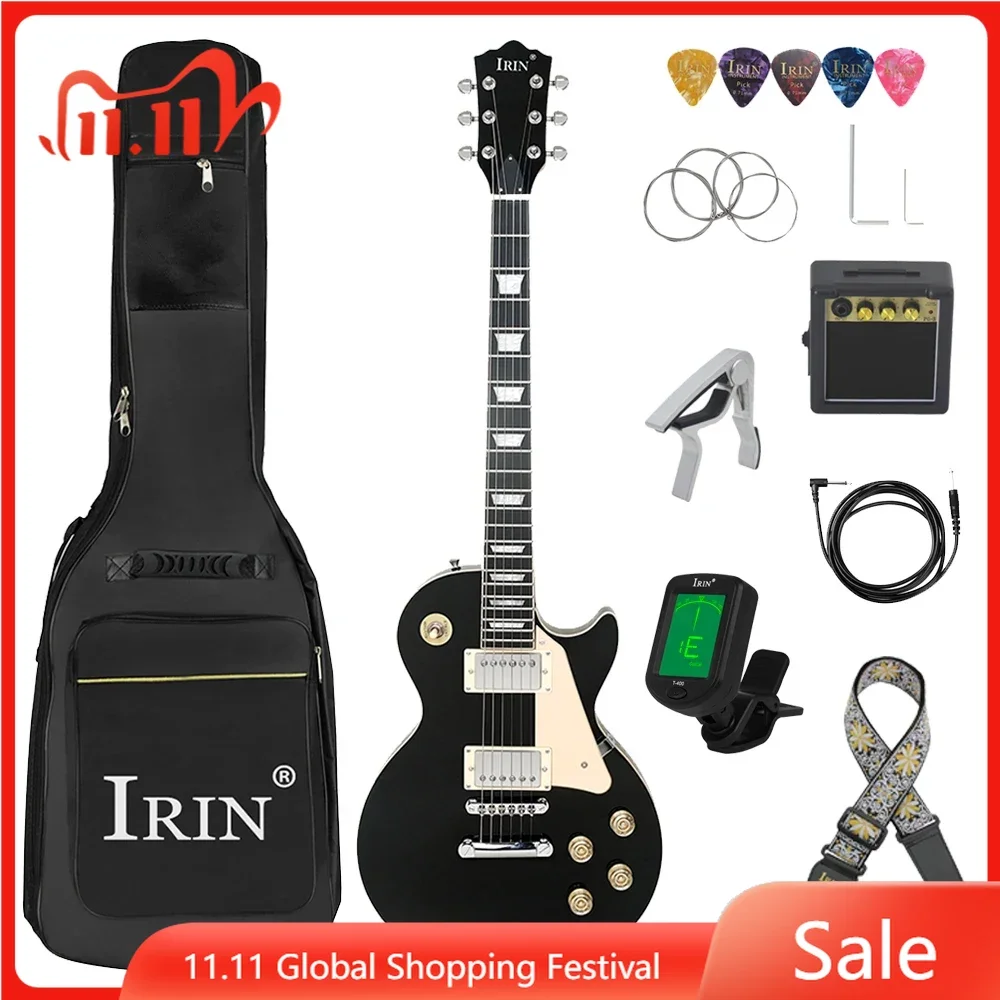

LP 6 String Electric Guitar 22 Frets Maple Body Electric Guitarra with Bag Amp Tuner Capo Picks Strap Guitar Parts & Accessories
