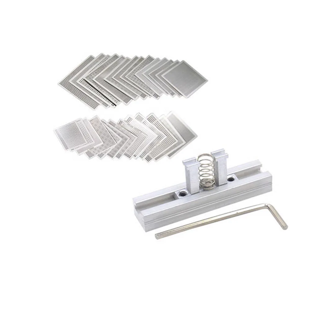 Фото 36 шт. универсальные трафареты с прямым нагревом GA Reballing Station Jig Kit для игровых консолей, инструмент для ремонта ноутбука №5