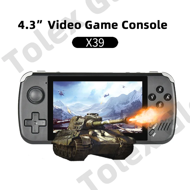 

Tolex X39 4,3 "IPS экран Ретро видео игровая консоль Мини HD выход джойстик портативный игровой консоль USB подключение контроллер