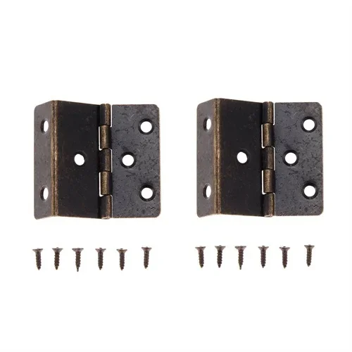 

2 шт. декоративная петля для коробки с винтом, три складных петли, фурнитура для дверей/шкафа/мебели/винтажного сундука для ювелирных изделий, бронза/серебро